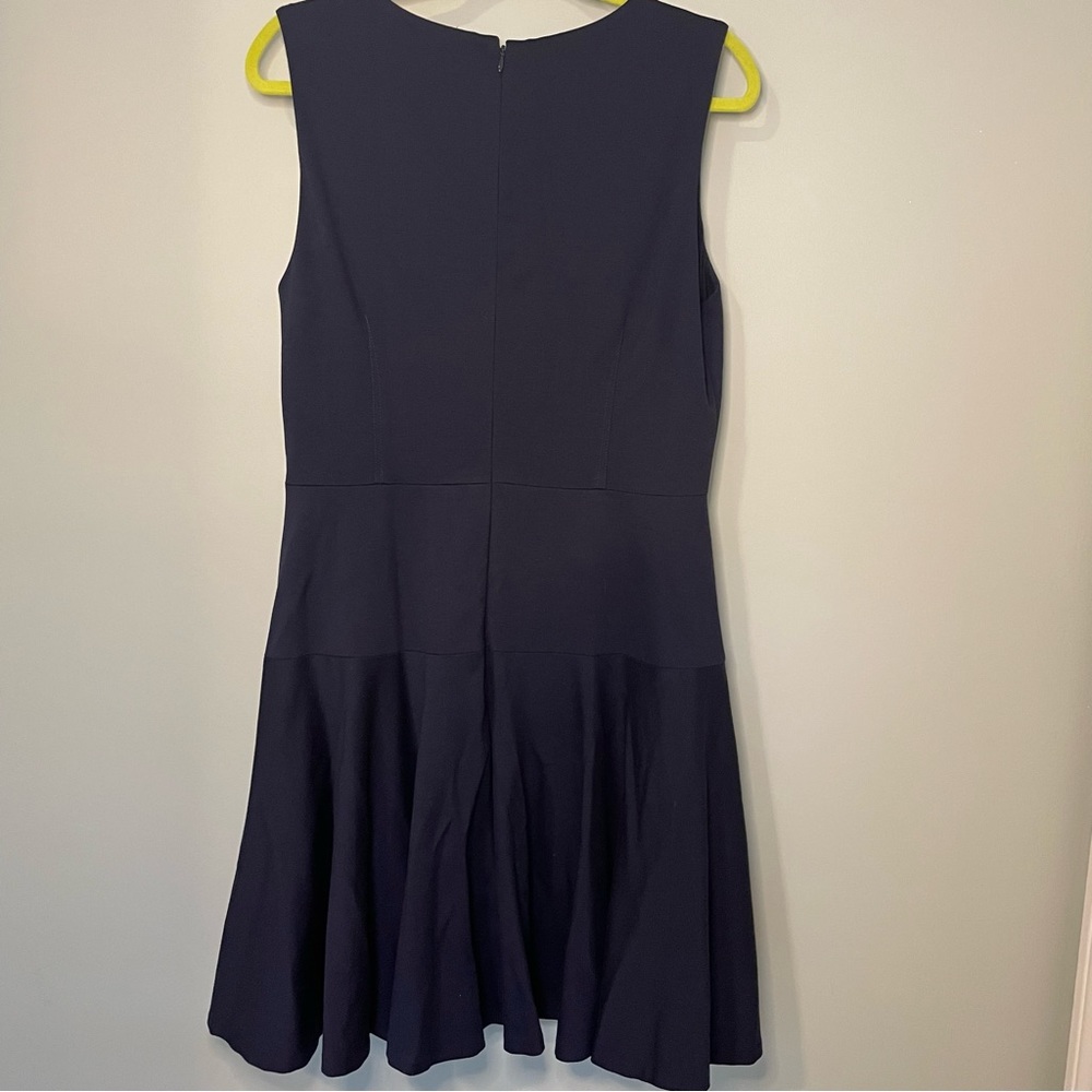 EUC Eliza J Navy Fit and Flare Dress | Size 14 | Elegant Sleeveless Style - Picture 4 of 4